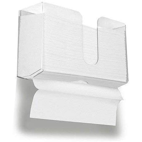 Paper Towel Dispenser Wall Mounted Acrylic Paper Towel Holder Hand Towel Dispenser for Folded Hand Towels Perfect for Kitchen Bathroom Restaurants